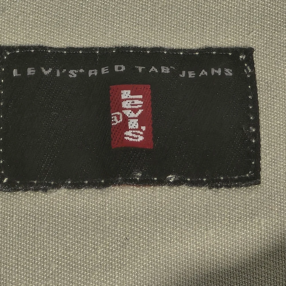 Vntg Levis Shirt Mens M Beige brass Button Up Red‎ Tab Twill Work. 544